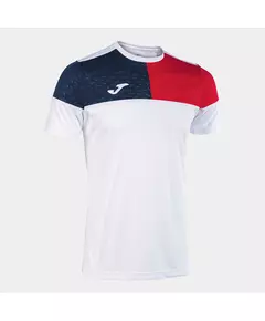 Футболка JOMA CREW V SHORT SLEEVE T-SHIRT WHITE RED NAVY, Артикул: 103084.206, Размер: XL