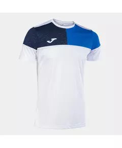 Футболка JOMA CREW V SHORT SLEEVE T-SHIRT WHITE ROYAL NAVY, Артикул: 103084.207, Размер: M