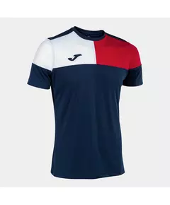 Футболка JOMA CREW V SHORT SLEEVE T-SHIRT NAVY RED WHITE, Артикул: 103084.336, Размер: S