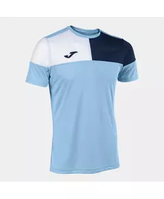 Футболка JOMA CREW V SHORT SLEEVE T-SHIRT SKY BLUE NAVY WHITE, Артикул: 103084.353, Размер: M
