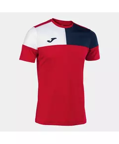 Футболка JOMA CREW V SHORT SLEEVE T-SHIRT RED NAVY WHITE, Артикул: 103084.603, Размер: S