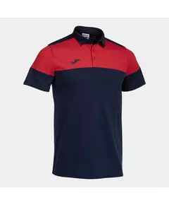 Футболка JOMA CREW V SHORT SLEEVE POLO NAVY RED, Артикул: 103297.336, Размер: XL
