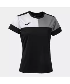 Футболка JOMA CREW V SHORT SLEEVE T-SHIRT BLACK GREY WHITE, Article Number: 901856.111, Размер: S