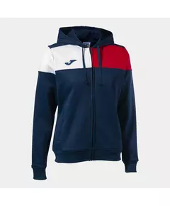 Толстовка JOMA CREW V ZIP-UP HOODIE NAVY RED WHITE, Артикул: 901863.336, Размер: M