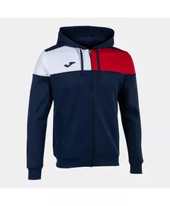 Толстовка JOMA CREW V ZIP-UP HOODIE NAVY RED WHITE, Артикул: 103087.336, Размер: S