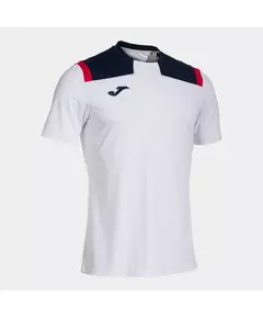 Tricou JOMA TOLEDO SHORT SLEEVE T-SHIRT WHITE NAVY, Articol: 103735.203, Mărime: XS