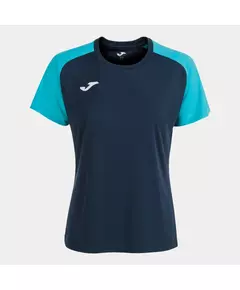 Tricou JOMA T-SHIRT ACADEMY IV NAVY TURQUOISE FLUORESCENT, Articol: 901335.342, Mărime: M