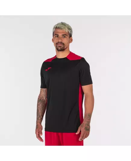 Футболка JOMA CHAMPIONSHIP VI SHORT SLEEVE T-SHIRT BLACK-RED, Article Number: 101822.106, Размер: XS