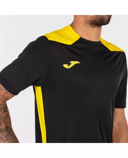 Tricou JOMA CHAMPIONSHIP VI SHORT SLEEVE T-SHIRT BLACK-YELLOW, Article Number: 101822.109, Mărime: S