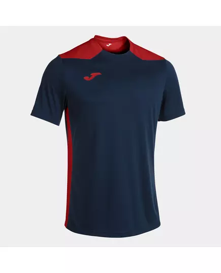 Футболка JOMA CHAMPIONSHIP VI SHORT SLEEVE T-SHIRT NAVY-RED, Артикул: 101822.336, Размер: M