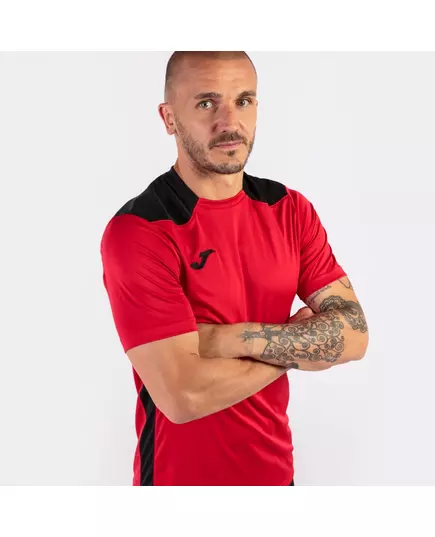 Tricou JOMA CHAMPIONSHIP VI SHORT SLEEVE T-SHIRT RED-BLACK, Article Number: 101822.601, Mărime: XL