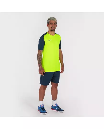 Футболка JOMA T-SHIRT ACADEMY IV YELLOW FLUORESCENT NAVY, Артикул: 101968.063, Размер: M