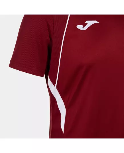 Футболка JOMA CHAMPIONSHIP VII SHORT SLEEVE T-SHIRT BURGUNDY WHITE, Артикул: 103081.672, Размер: S