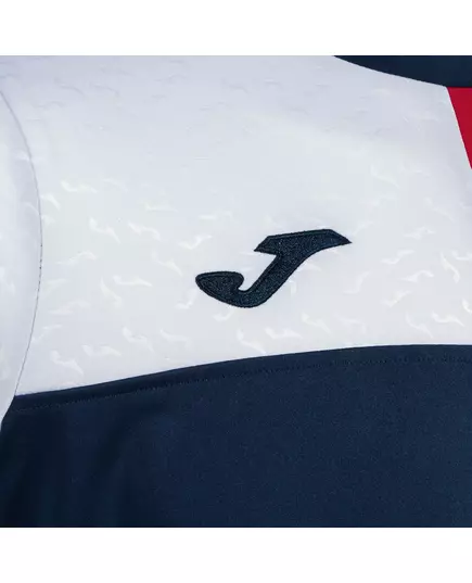 Футболка JOMA CREW V SHORT SLEEVE T-SHIRT NAVY RED WHITE, Артикул: 103084.336, Размер: S