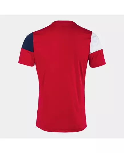 Футболка JOMA CREW V SHORT SLEEVE T-SHIRT RED NAVY WHITE, Артикул: 103084.603, Размер: S