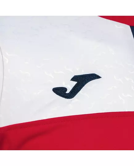 Футболка JOMA CREW V SHORT SLEEVE T-SHIRT RED NAVY WHITE, Артикул: 103084.603, Размер: S