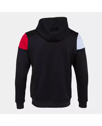 Толстовка JOMA CREW V ZIP-UP HOODIE BLACK RED WHITE, Артикул: 103087.106, Размер: XL