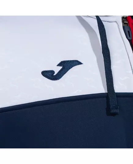 Толстовка JOMA CREW V ZIP-UP HOODIE NAVY RED WHITE, Артикул: 103087.336, Размер: S