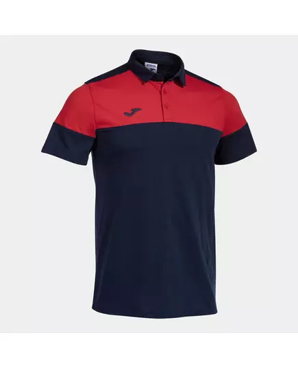 Футболка JOMA CREW V SHORT SLEEVE POLO NAVY RED, Артикул: 103297.336, Размер: XL