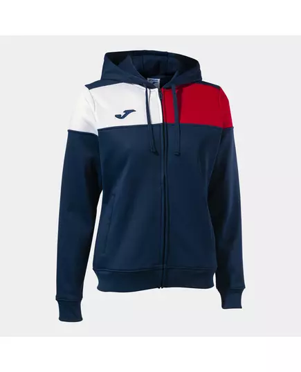 Толстовка JOMA CREW V ZIP-UP HOODIE NAVY RED WHITE, Article Number: 901863.336, Размер: M