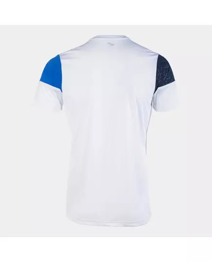 Tricou JOMA CREW V SHORT SLEEVE T-SHIRT WHITE ROYAL NAVY, Articol: 103084.207, Mărime: M