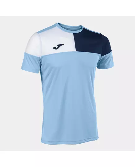 Tricou JOMA CREW V SHORT SLEEVE T-SHIRT SKY BLUE NAVY WHITE, Articol: 103084.353, Mărime: M