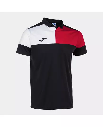 Tricou JOMA CREW V SHORT SLEEVE POLO BLACK RED WHITE, Articol: 103208.106, Mărime: S