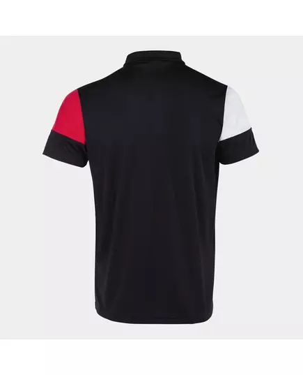 Tricou JOMA CREW V SHORT SLEEVE POLO BLACK RED WHITE, Articol: 103208.106, Mărime: S