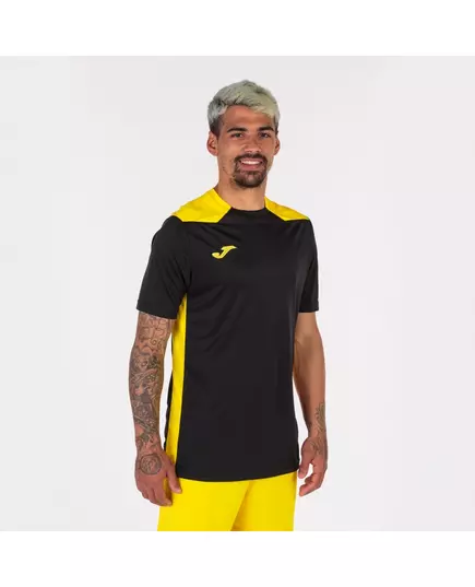 Футболка JOMA CHAMPIONSHIP VI SHORT SLEEVE T-SHIRT BLACK-YELLOW, Артикул: 101822.109, Размер: S