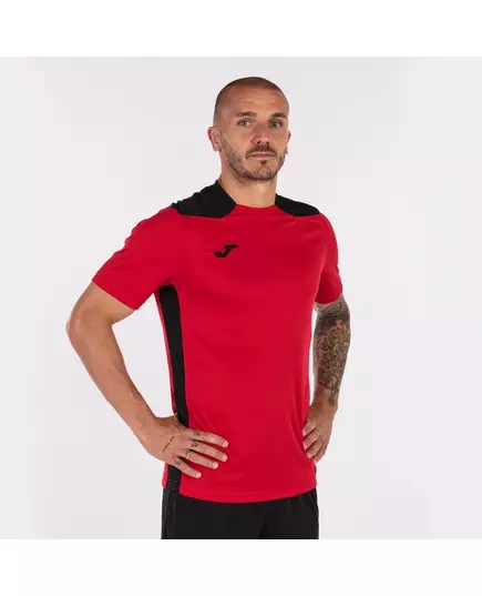 Футболка JOMA CHAMPIONSHIP VI SHORT SLEEVE T-SHIRT RED-BLACK, Артикул: 101822.601, Размер: XL