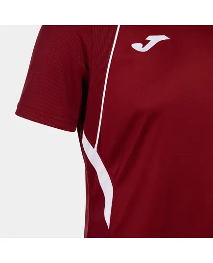 Футболка JOMA CHAMPIONSHIP VII SHORT SLEEVE T-SHIRT BURGUNDY WHITE, Артикул: 103081.672, Размер: S