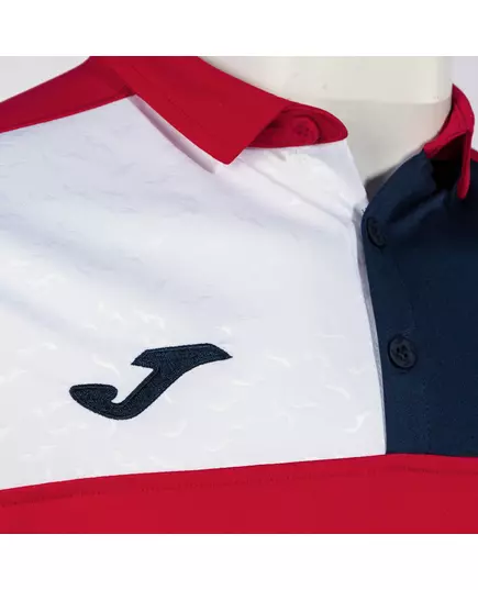 Tricou JOMA CREW V SHORT SLEEVE POLO RED NAVY WHITE, Articol: 103208.603, Mărime: S