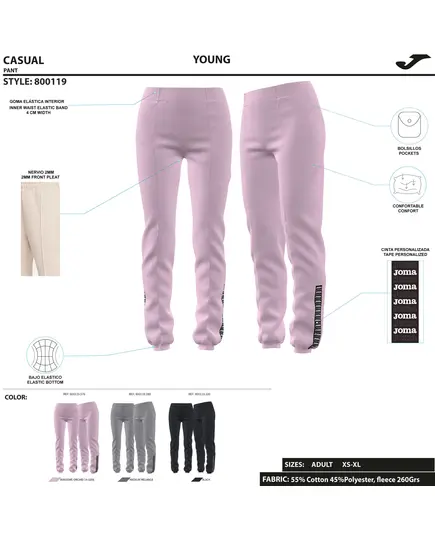 Штаны JOMA DAPHNE LONG PANTS BLACK, Артикул: 800119.100, Размер: S