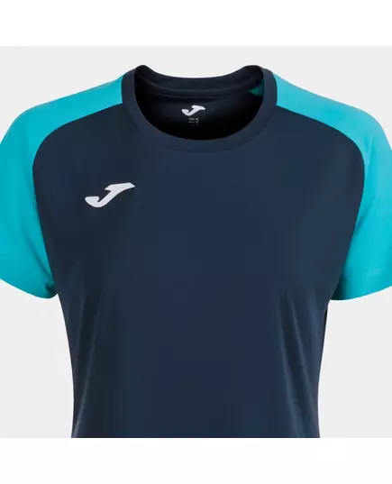 Футболка JOMA T-SHIRT ACADEMY IV NAVY TURQUOISE FLUORESCENT, Артикул: 901335.342, Размер: M