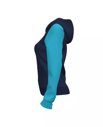 Толстовка JOMA HOODED JACKET ACADEMY IV NAVY TURQUOISE FLUORESCENT, Артикул: 901336.342, Размер: S