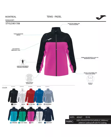 Ветровка JOMA MONTREAL RAINCOAT BLUE, Артикул: 901708.731, Размер: S