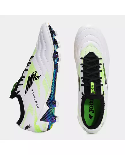 Бутсы JOMA POWERFUL TOP 2502 WHITE BLACK FIRM GROUND, Артикул: POCW2502FG, Размер: 41