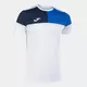 Футболка JOMA CREW V SHORT SLEEVE T-SHIRT WHITE ROYAL NAVY, Артикул: 103084.207, Размер: M