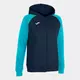 Hanorac JOMA HOODED JACKET ACADEMY IV NAVY TURQUOISE FLUORESCENT, Articol: 901336.342, Mărime: S