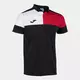 Футболка JOMA CREW V SHORT SLEEVE POLO BLACK RED WHITE, Артикул: 103208.106, Размер: M